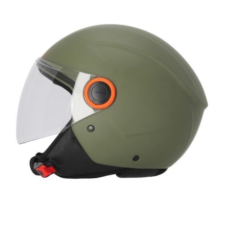Casco Jet Acerbis Brezza Verde Militare Opaco