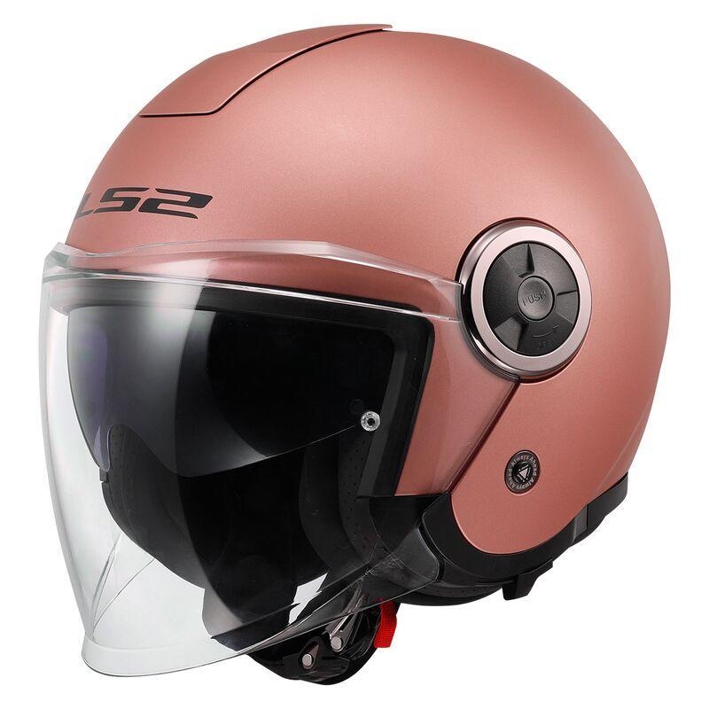 Casco Jet Ls2 Of 620 Oro Opaco Rosa