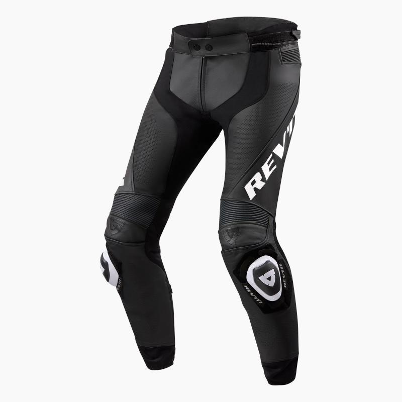 Pantaloni moto Rev'it in Pelle Apex Nero Bianco