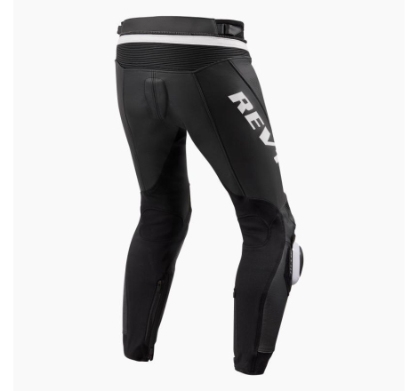 Pantaloni moto Rev'it in Pelle Apex Nero Bianco