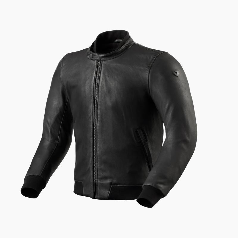 Giubbino moto Rev'it in pelle Travon Nero