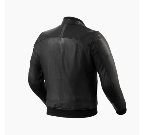 Giubbino moto Rev'it in pelle Travon Nero