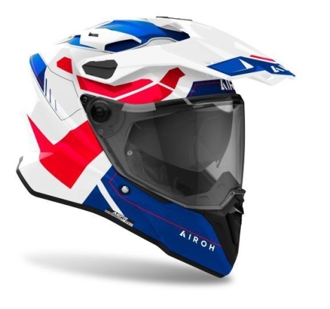 Casco Enduro AirohCommander 2  REVEAL Blu Rosso