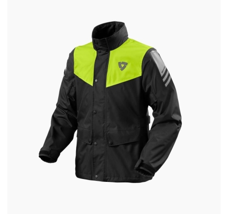 Giacca Antipioggia Rev'it Nitric 4 H2O Nero Giallo Neon