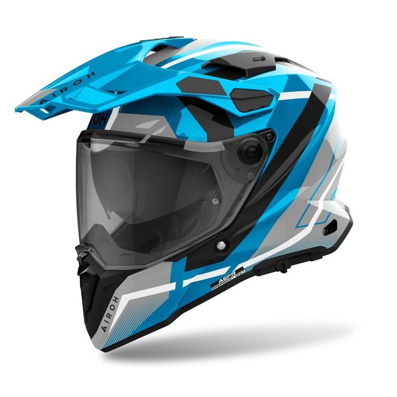 Casco Enduro Airoh Commander 2 MAVICK Cerulean Blu