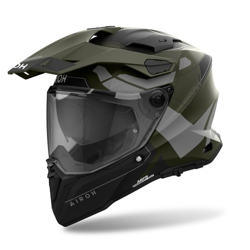 Casco Enduro Airoh Commander 2 REVEAL Verde Militare Opaco