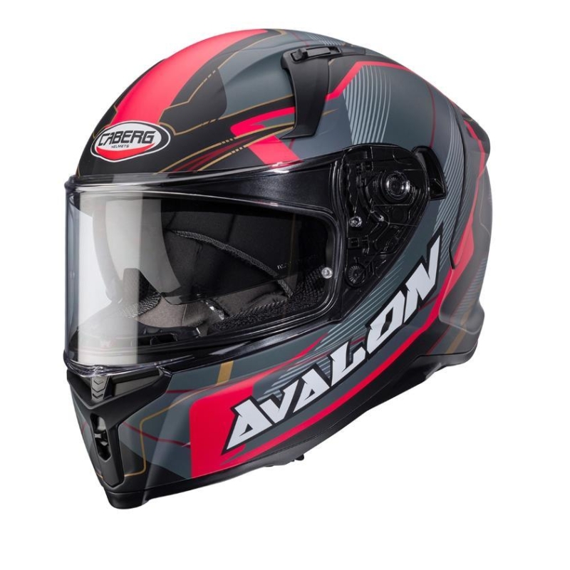 Casco integrale Caberg Avalon X Optic Nero Grigio Rosso Opaco