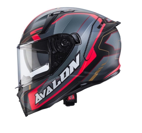 Casco integrale Caberg Avalon X Optic Nero Grigio Rosso Opaco