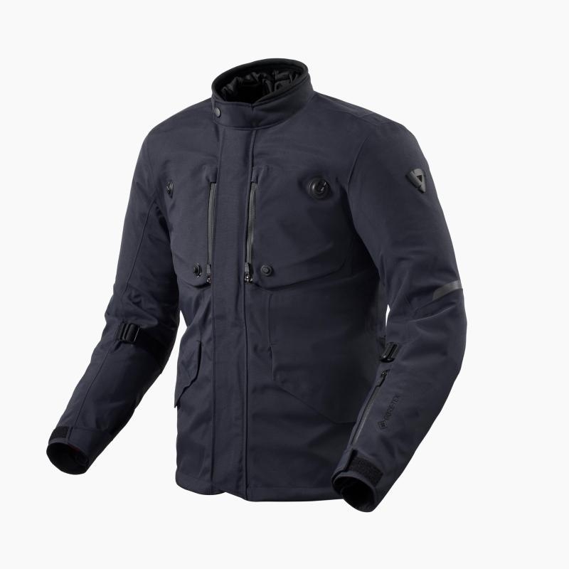 Giacca moto in tessuto Rev'it Trench 2 Gore-Tex Laminato Blu Scuro