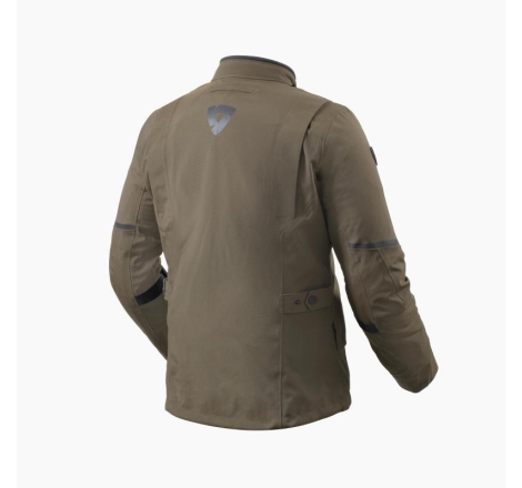 Giacca moto in tessuto Rev'it Trench 2 Gore-Tex Laminato Nero Oliva