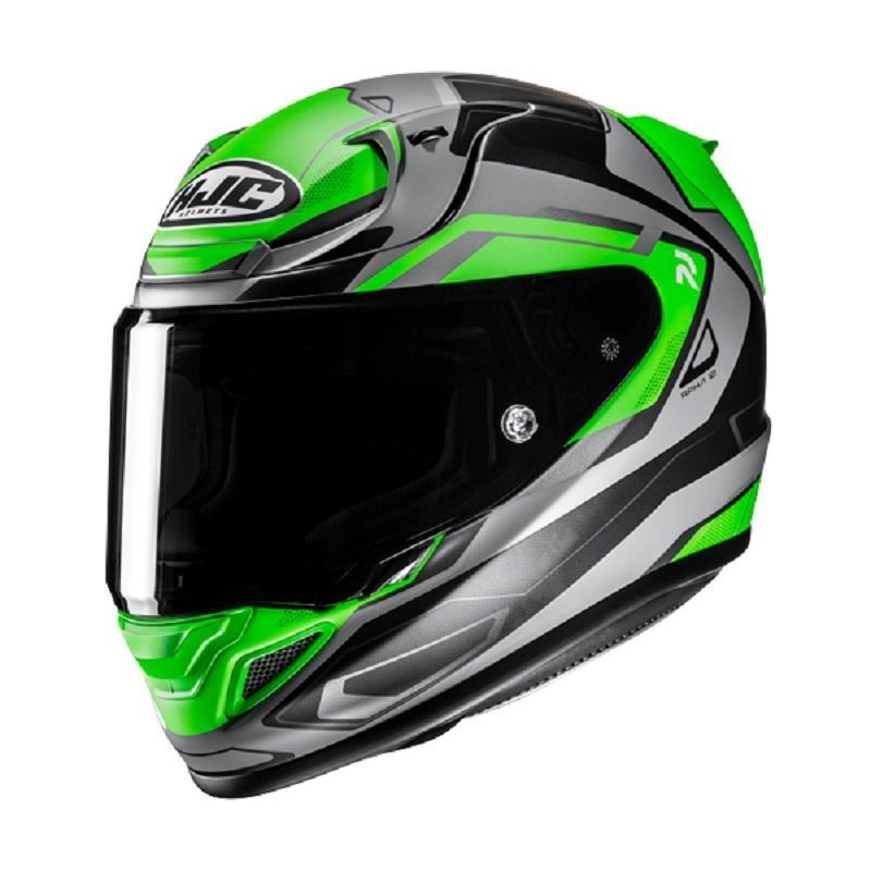 Casco Integrale Hjc RPHA 12 BRELS Verde Grigio Nero Opaco