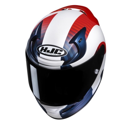Casco Integrale Hjc RPHA 12 OTTIN Bianco Blu Rosso Opaco