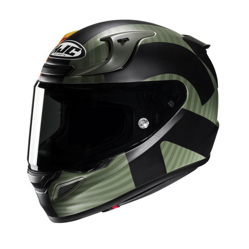 Casco Integrale Hjc RPHA 12 OTTIN Verde Arancio Nero Opaco