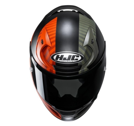 Casco Integrale Hjc RPHA 12 OTTIN Verde Arancio Nero Opaco