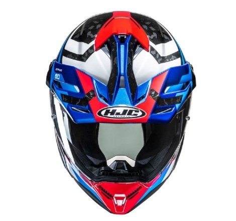 Casco Enduro Stradale Hjc RPHA 60 DAKAR Rosso Bianco Blu