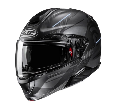 Casco Modulare Hjc RPHA91 BLAT Nero Grigio Blu Opaco