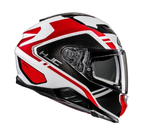 Casco Integrale Hjc F71 TOZZ Bianco Rosso Nero