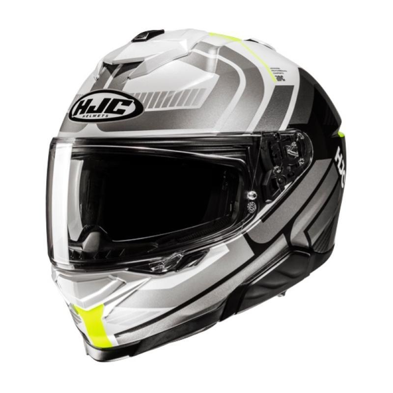 Casco Integrale Hjc I71 VIZ Bianco Grigio Giallo