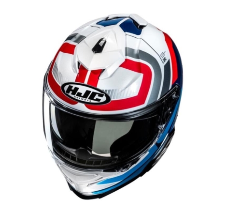 Casco Integrale Hjc I71 VIZ Bianco Rosso Blu
