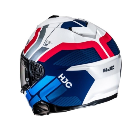 Casco Integrale Hjc I71 VIZ Bianco Rosso Blu