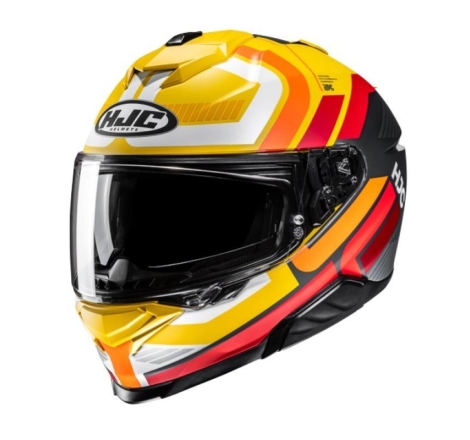 Casco Integrale Hjc I71 VIZ Giallo Rosso