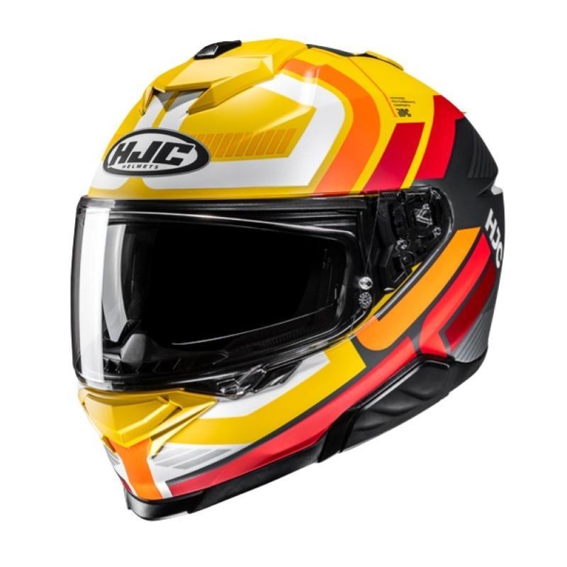 Casco Integrale Hjc I71 VIZ Giallo Rosso