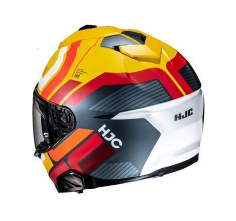 Casco Integrale Hjc I71 VIZ Giallo Rosso