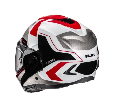 Casco Modulare Hjc F100 BIOS Nero Bianco Rosso