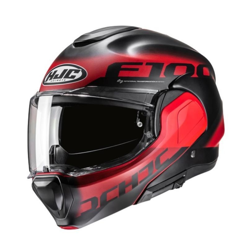 Casco Modulare Hjc F100 HETAL Rosso Opaco