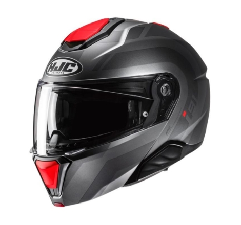 Casco Modulare Hjc I91 ARVEN Grigio Rosso Opaco