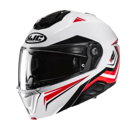 Casco Modulare Hjc I91 TRICUS Bianco Rosso