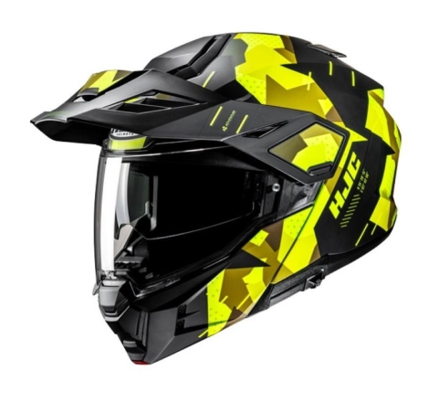 Casco Modulare Hjc I80 ROKI Nero Giallo Opaco