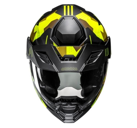 Casco Modulare Hjc I80 ROKI Nero Giallo Opaco
