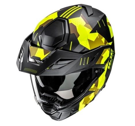 Casco Modulare Hjc I80 ROKI Nero Giallo Opaco
