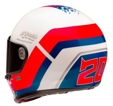 Casco Integrale Hjc V10 FQ20 RETRO Bianco Rosso Blu