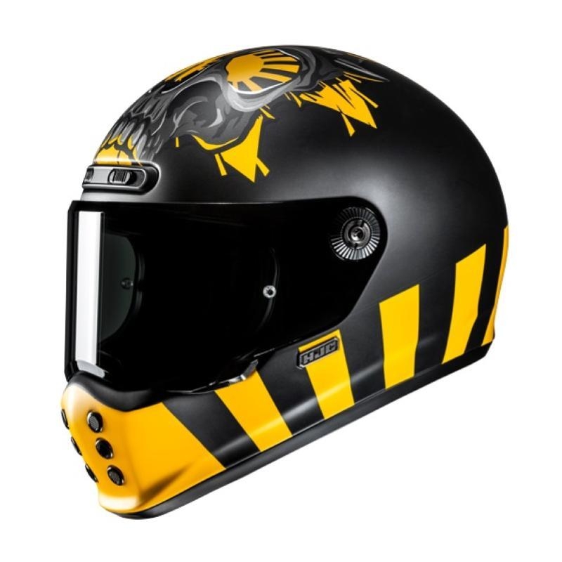 Casco Integrale Hjc V10 CRANIA Nero Giallo Opaco