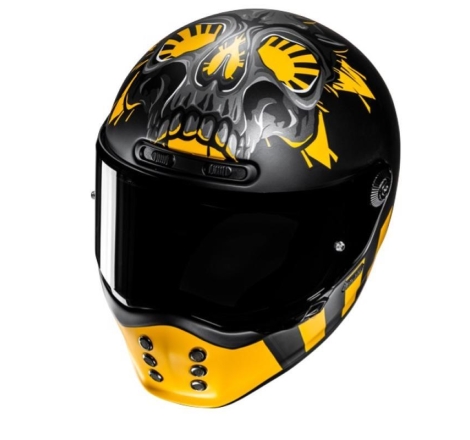 Casco Integrale Hjc V10 CRANIA Nero Giallo Opaco