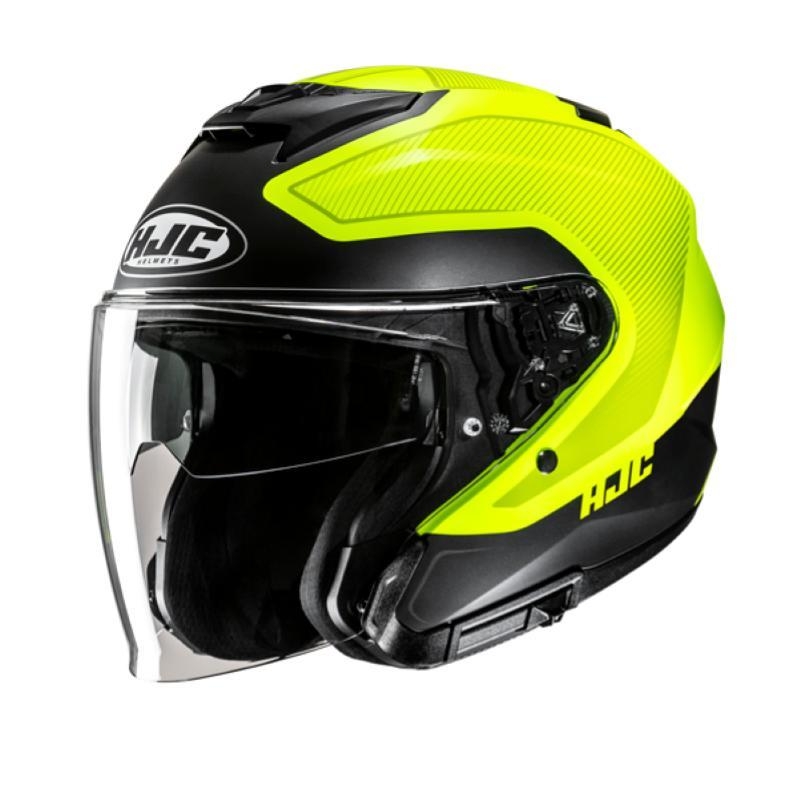 Casco Jet Hjc I31 Giallo Nero opaco