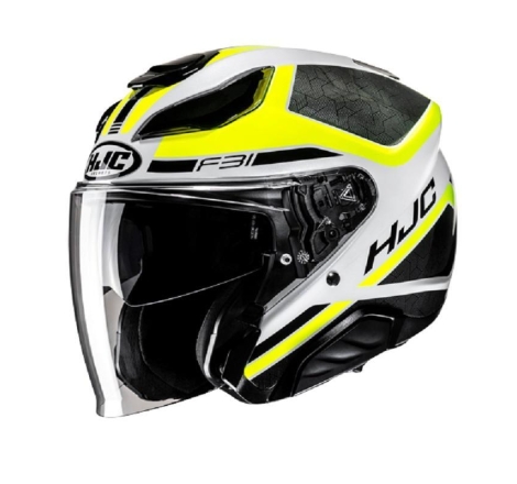 Casco Jet Hjc F31 CERON Bianco Giallo