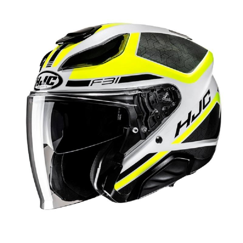 Casco Jet Hjc F31 CERON Bianco Giallo