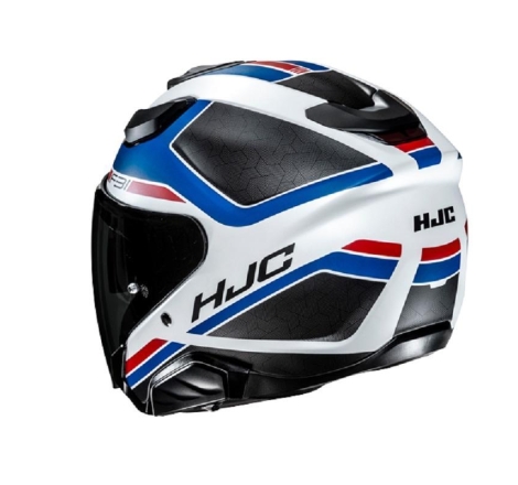 Casco Jet Hjc F31 CERON Bianco Blu Rosso Opaco