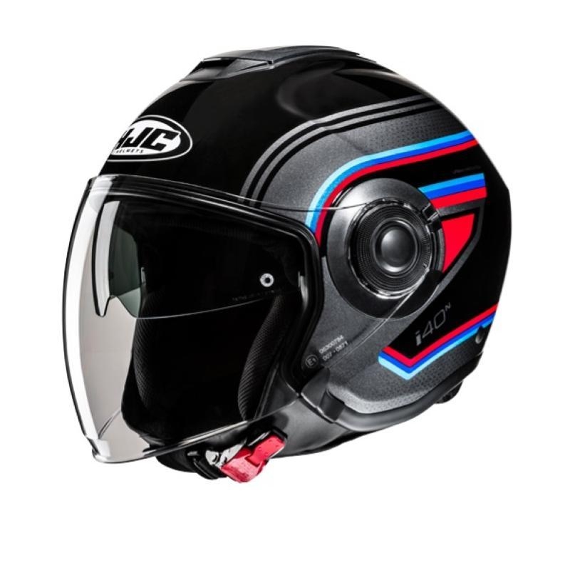 Casco Jet Hjc I40N LINIA Nero Blu Rosso