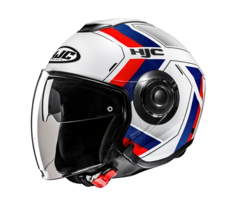Casco Jet Hjc I40N VELU Bianco Rosso Blu