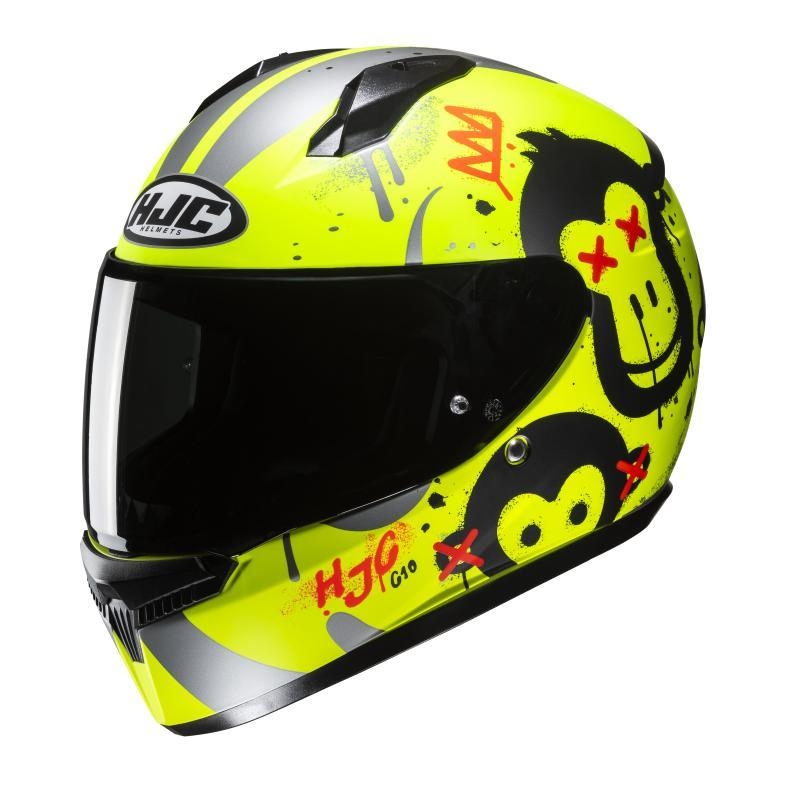 Casco Integrale Hjc C10 GETI Giallo Fluo Nero Opaco