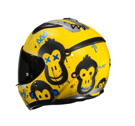 Casco Integrale Hjc C10 GETI Giallo Nero Opaco