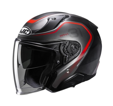 Casco Jet Hjc RPHA 31 KOUV Nero Rosso Opaco