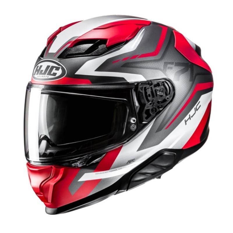 Casco Integrale Hjc F71 FES Rosso Bianco Nero Opaco