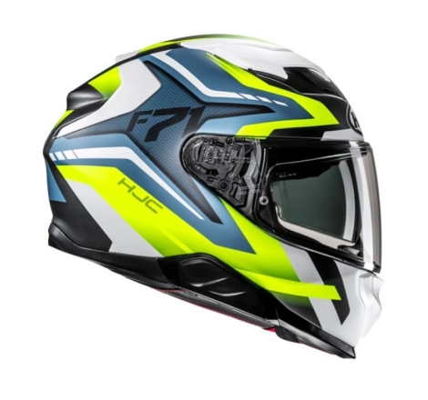 Casco Integrale Hjc F71 FES Giallo Blu Opaco