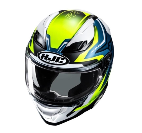 Casco Integrale Hjc F71 FES Giallo Blu Opaco