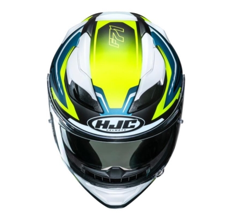 Casco Integrale Hjc F71 FES Giallo Blu Opaco